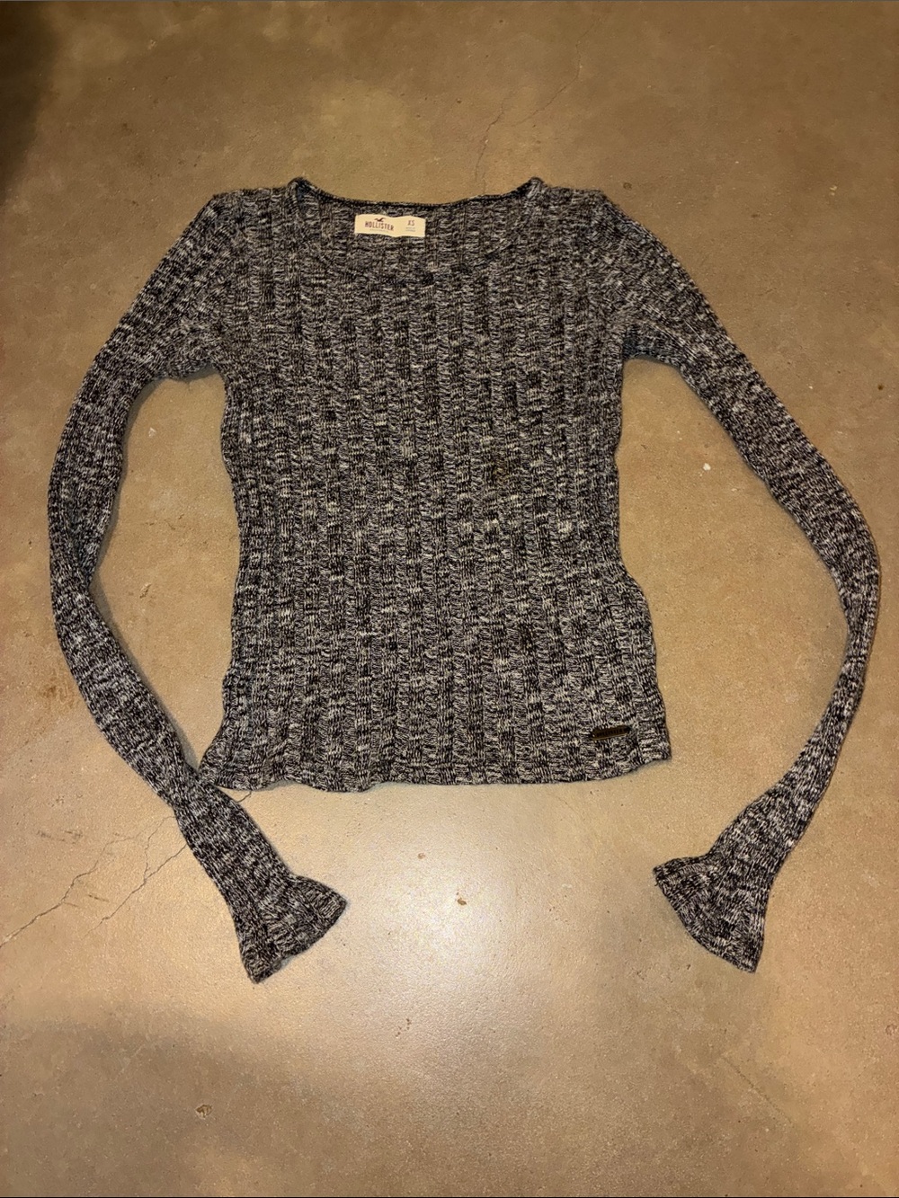 Fall Ribbed Knit Long Sleeve Top